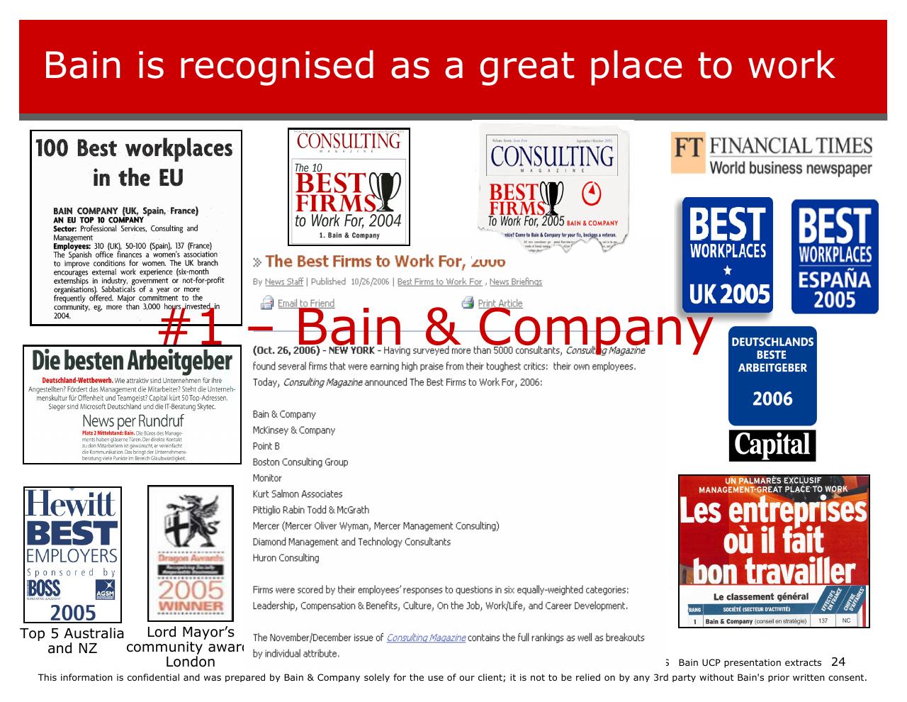 Dashboard slide 24 from Introducing Bain And The Way We Work