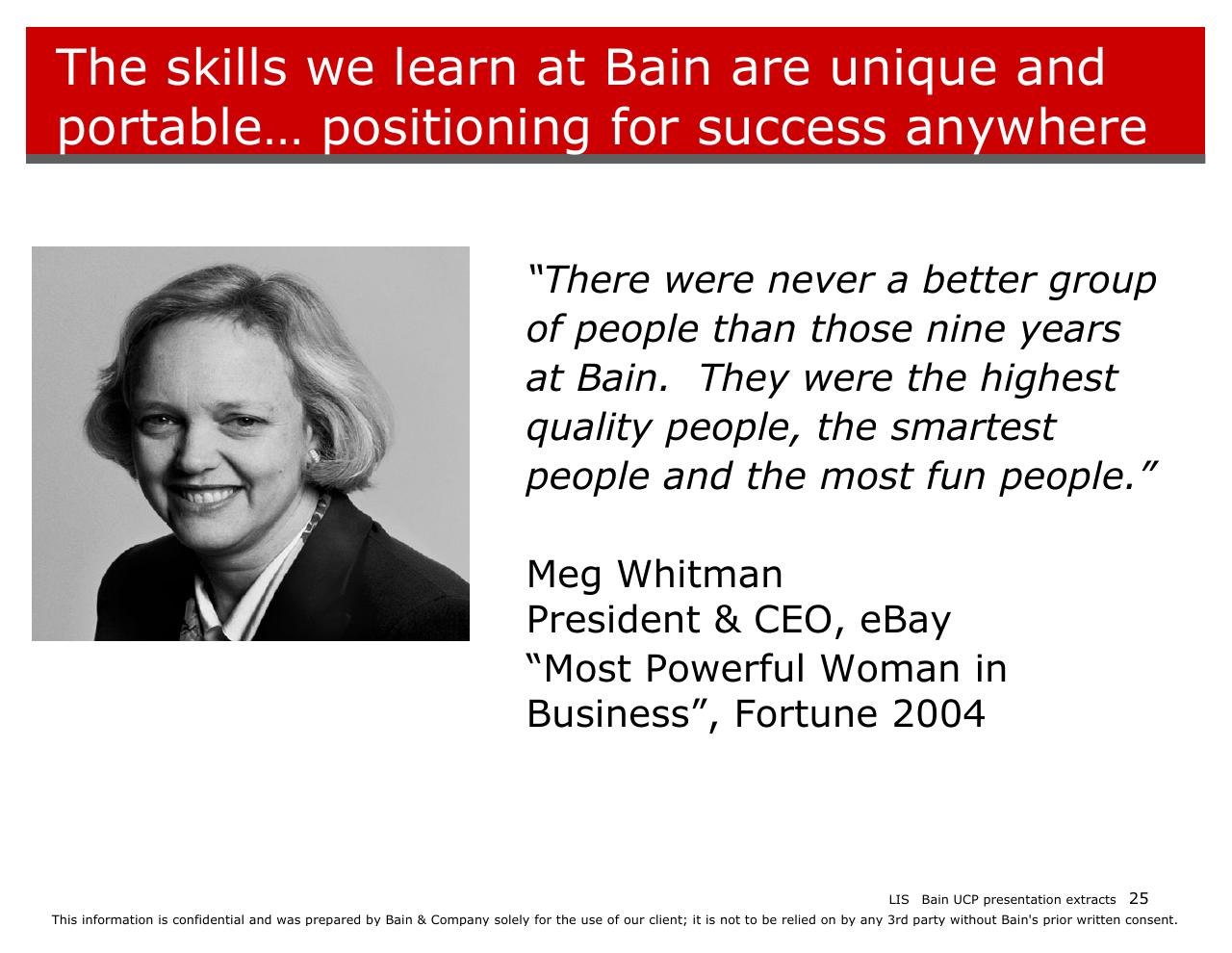 Quote slide 25 from Introducing Bain And The Way We Work