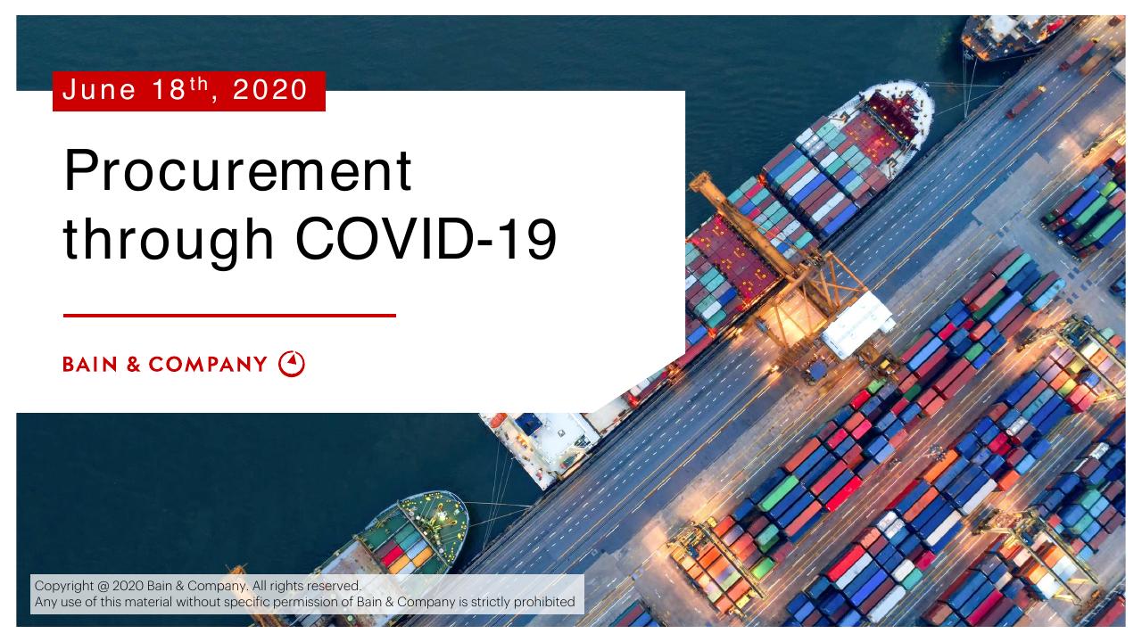 Procurement Through COVID 19 consulting deck cover