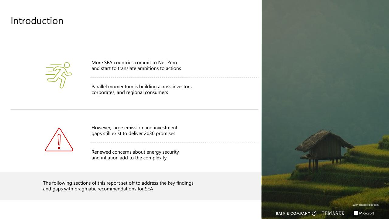 Section Divider slide 16 from Southeast Asias Green Economy 2022 Report Bain