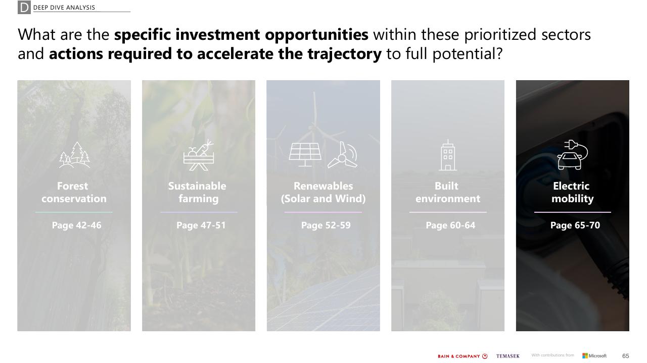 Section Divider slide 65 from Southeast Asias Green Economy 2022 Report Bain