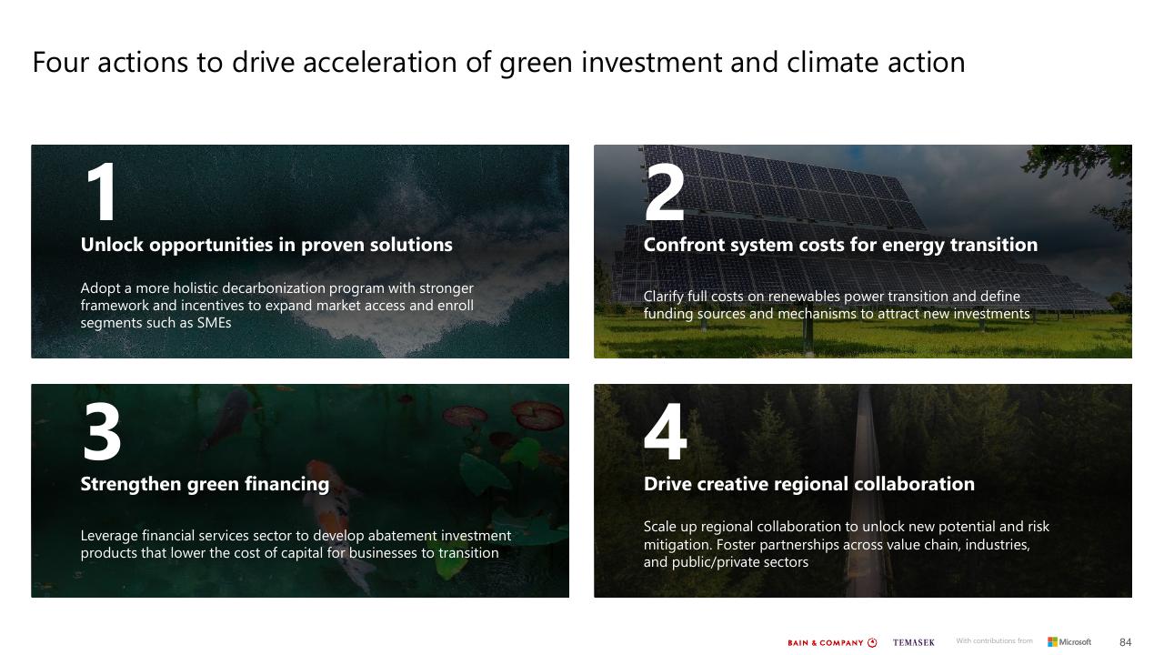 Framework slide 84 from Southeast Asias Green Economy 2022 Report Bain