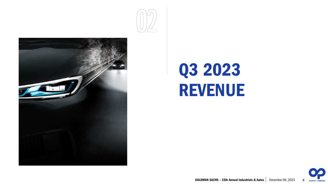 Section Divider slide 6 from 15th Annual Auto Conference Goldman Sachs Goldman Sachs