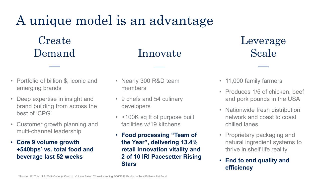 Text slide 11 from Barclays Global Consumer Staples Conference 2017 Barclays