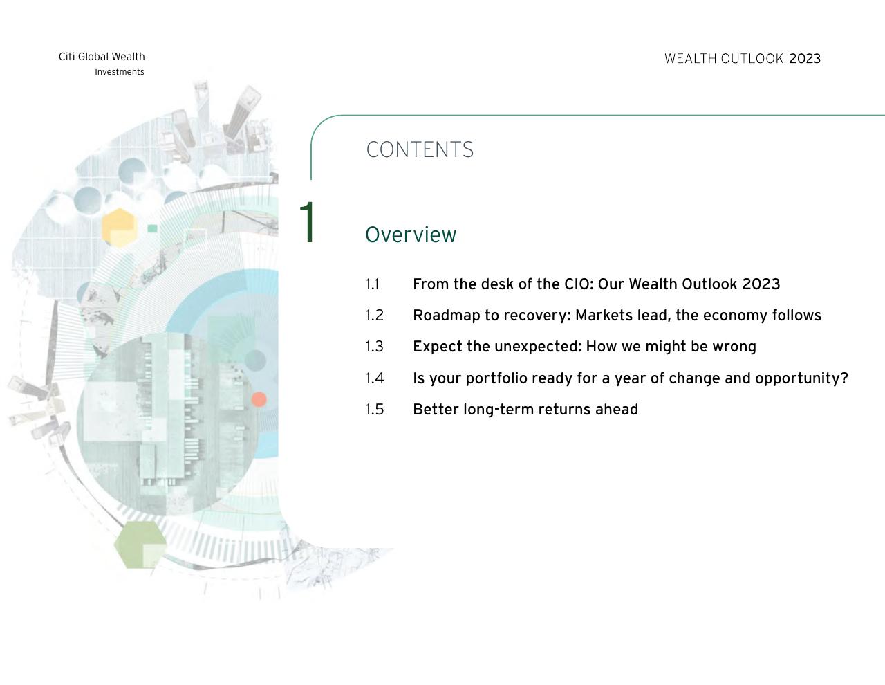 Section Divider slide 5 from Citi Global Wealth Investments Outlook 2023 Citi