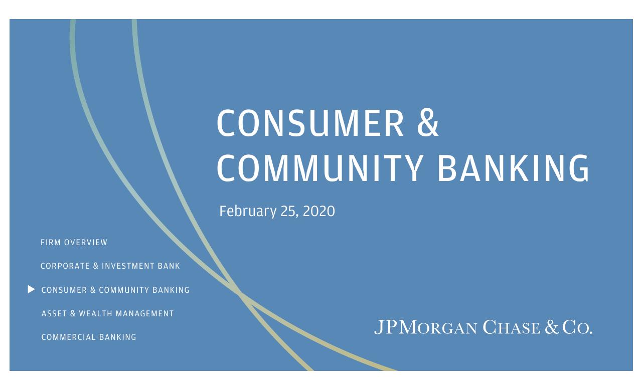 Consumer Community Banking JP Morgan consulting deck cover