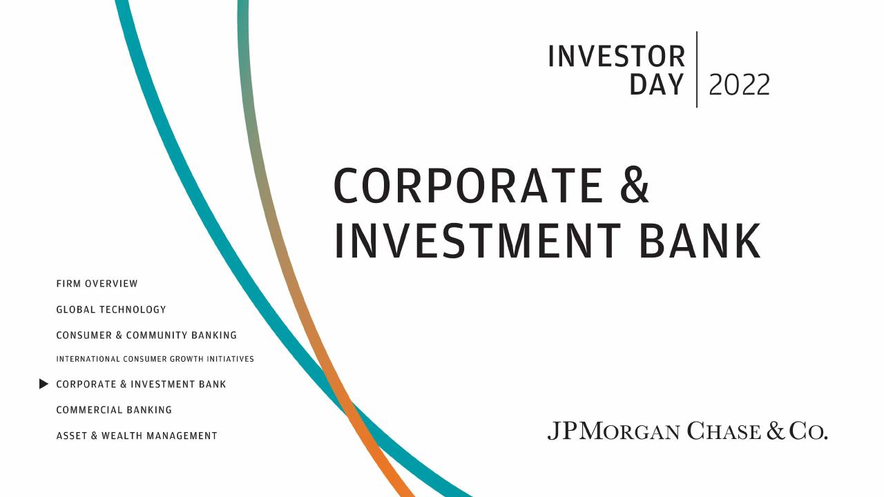 Corporate Investment Bank 2022 JP Morgan consulting deck cover