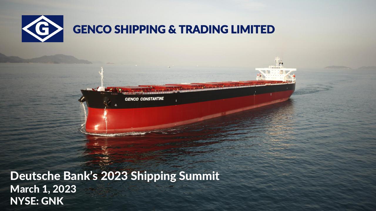 Deutsche Banks 2023 Shipping Summit Deutcshe consulting deck cover