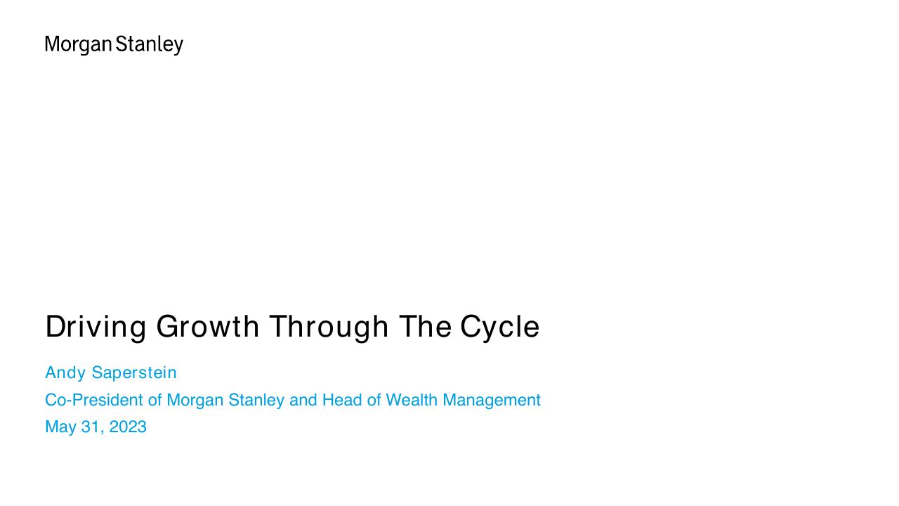 Driving Growth Through The Cycl Morgan Stanley consulting deck cover