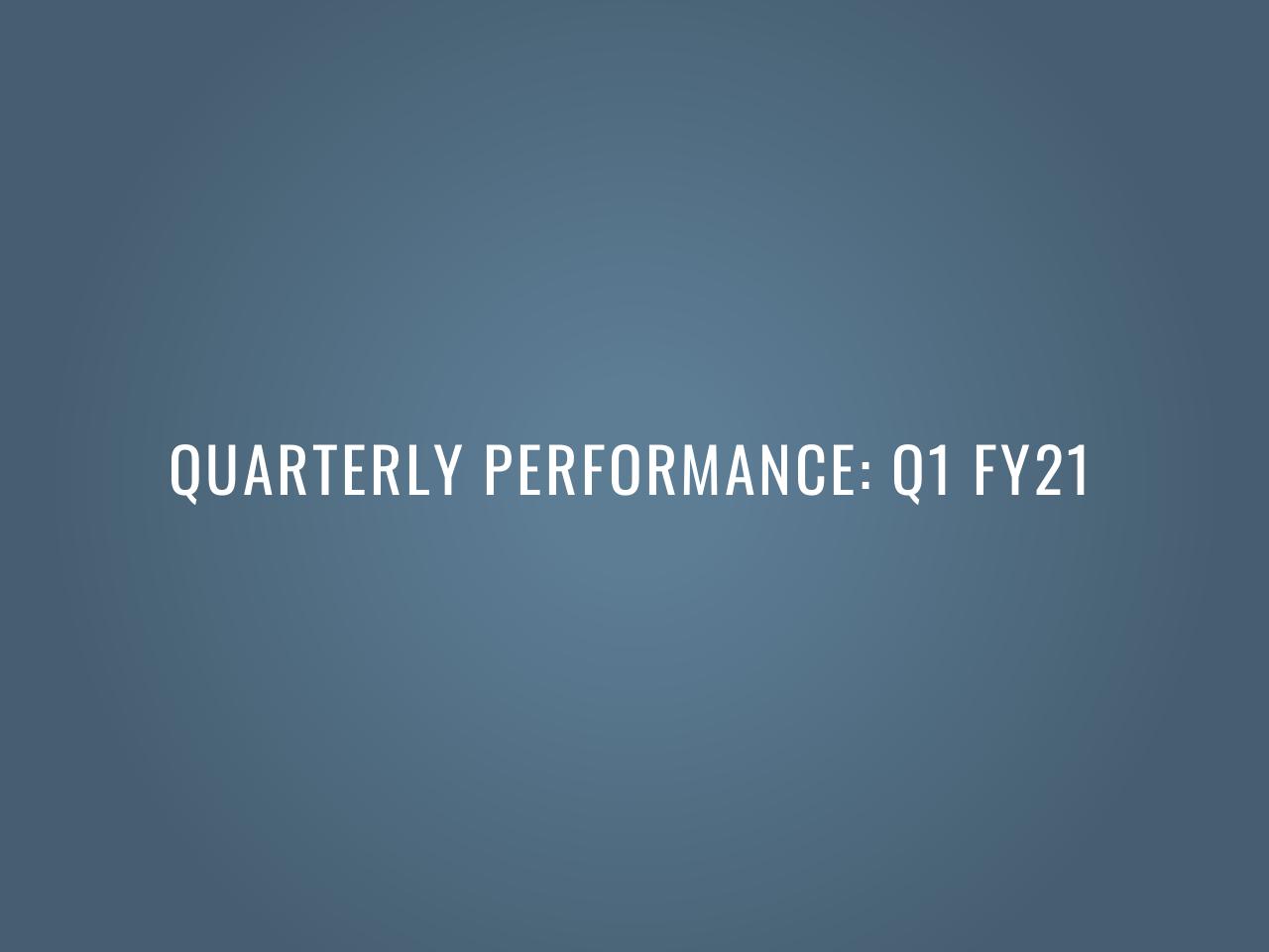 Section Divider slide 15 from Fiscal Year 2021 First Quarter Booz