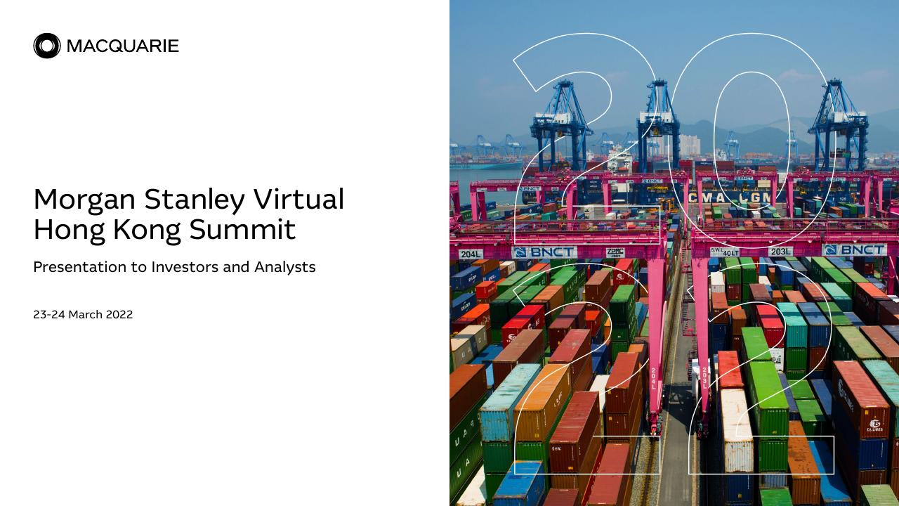 Morgan Stanley Virtual Hong Kong Summit Morgan Stanley consulting deck cover
