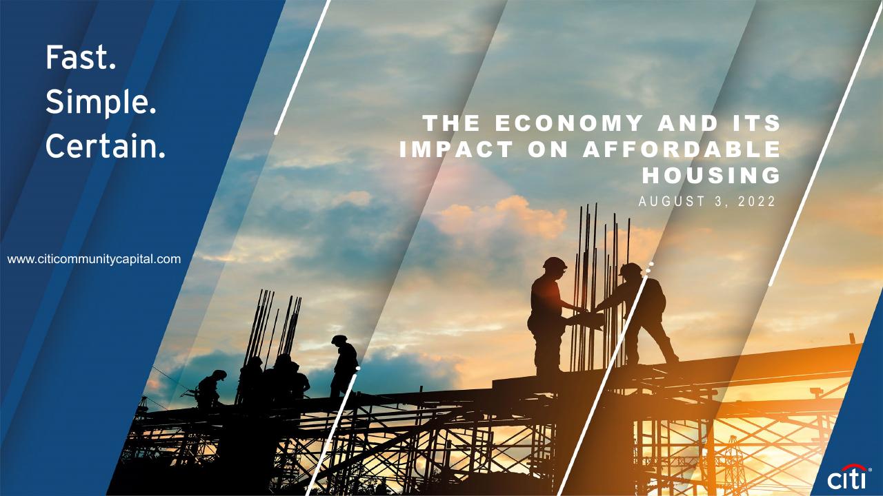 The Economy And Its Impact On Affordable Housing Citi consulting deck cover