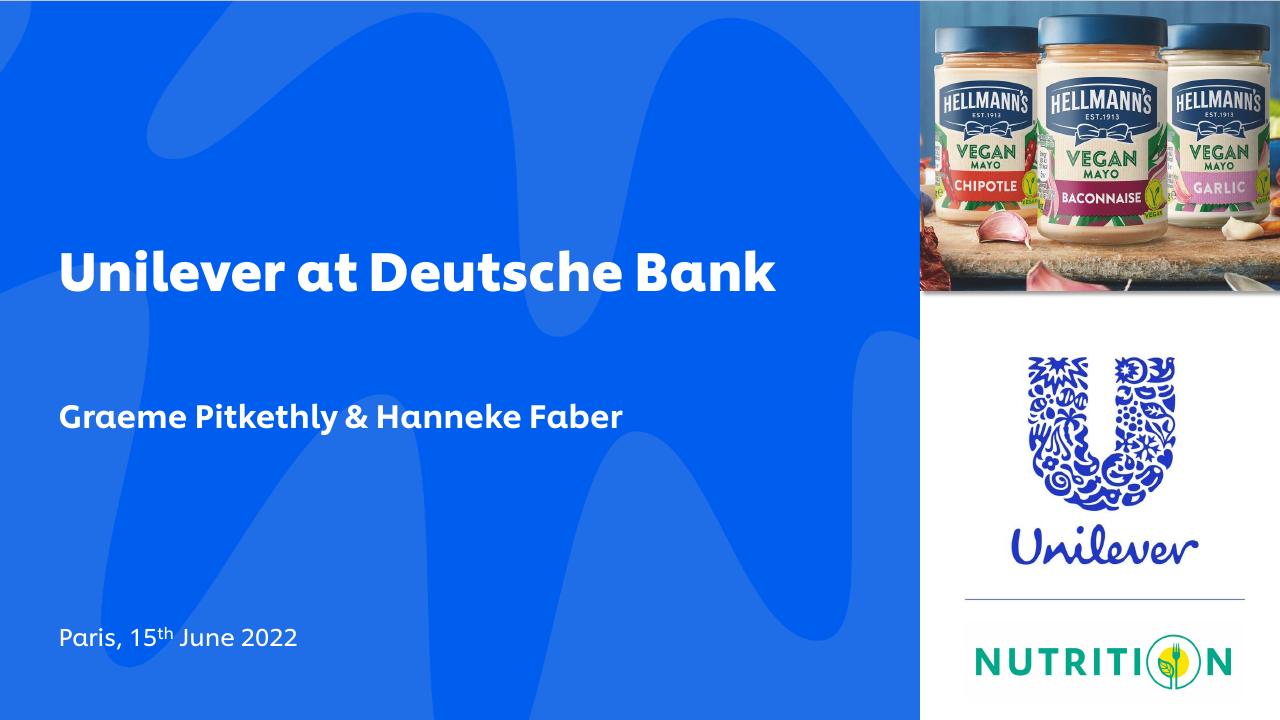 Unilever At Deutsche Bank Other Group consulting deck cover