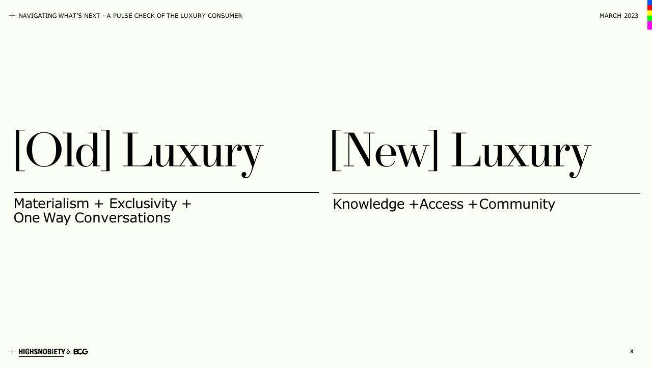 Comparison slide 8 from A Pulse Check Of The Luxury Consumer BCG