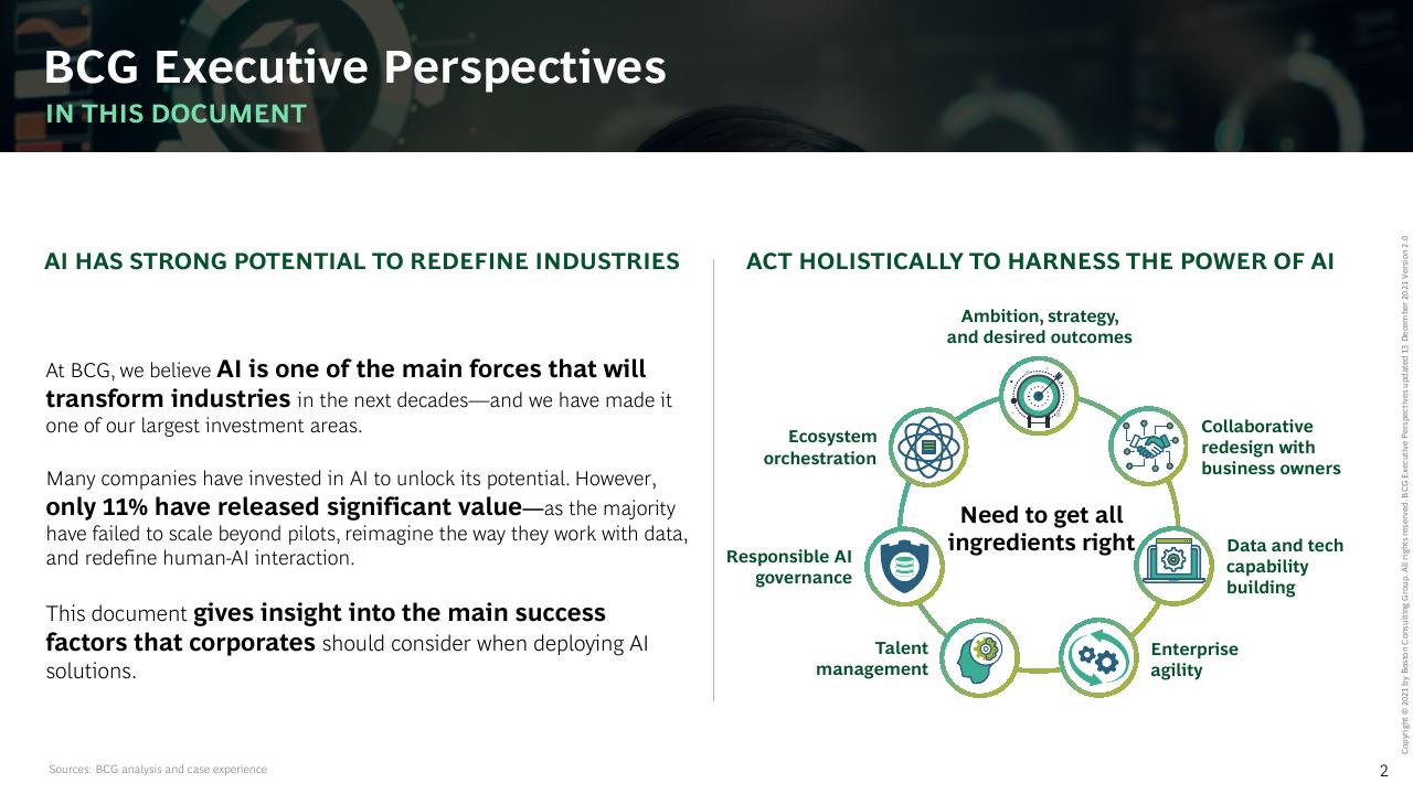 Framework slide 2 from Artificial Intelligence_ Ready To Ride The Wave_ BCG