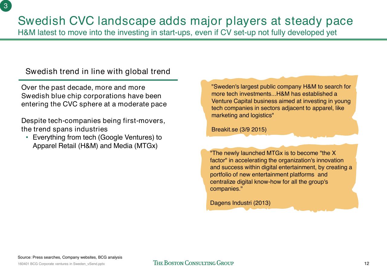 Text slide 13 from Corporate Ventures In Sweden How To Improve The Connection Between Swedish Start Ups And Corporations_