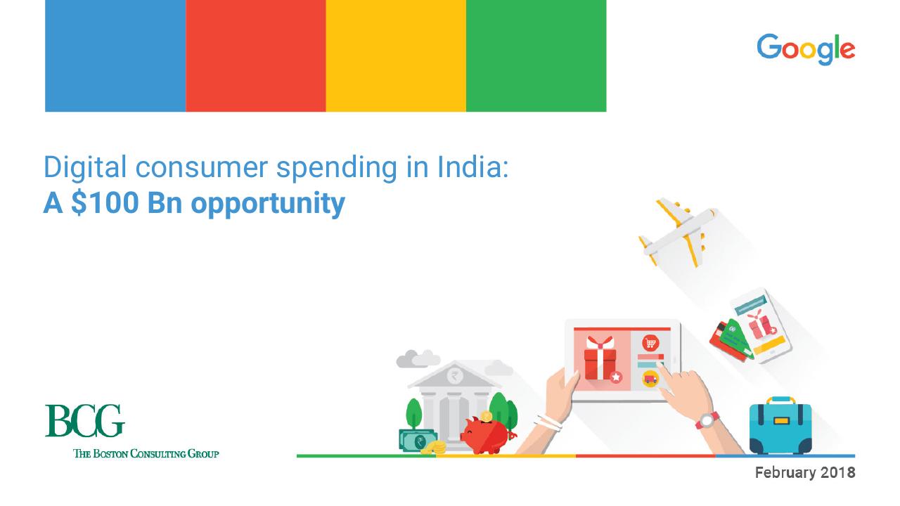 Digital Consumer Spending In India_ A 100 Bn Opportunity BCG consulting deck cover