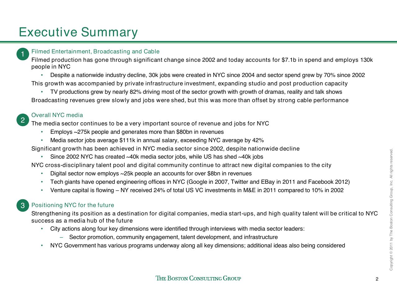 Text slide 3 from Evaluating Nyc Media Sector Development And Setting The Stage For Future Growth