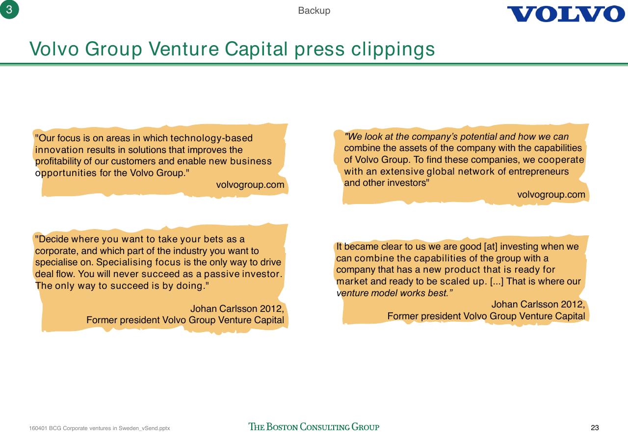 Quote slide 24 from How To Improve The Connection Between Swedish Start Ups And Corporations_