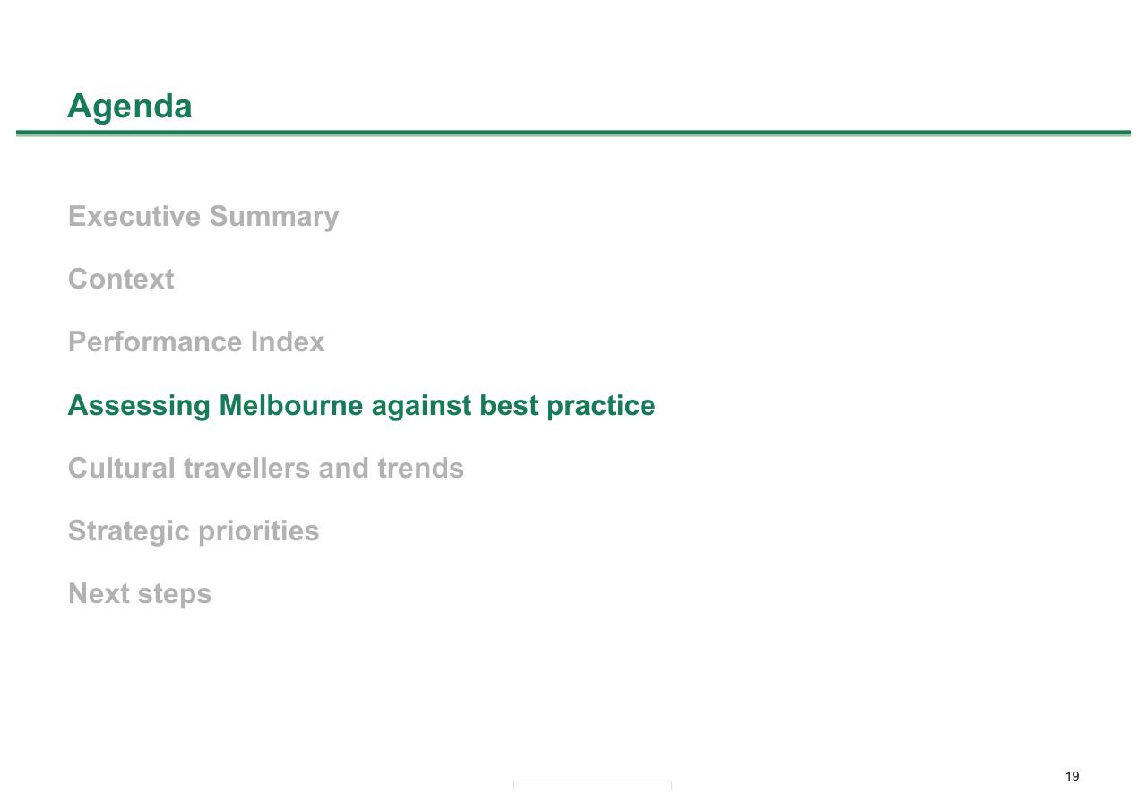 Agenda slide 19 from Melbourne As A Global Cultural Destination