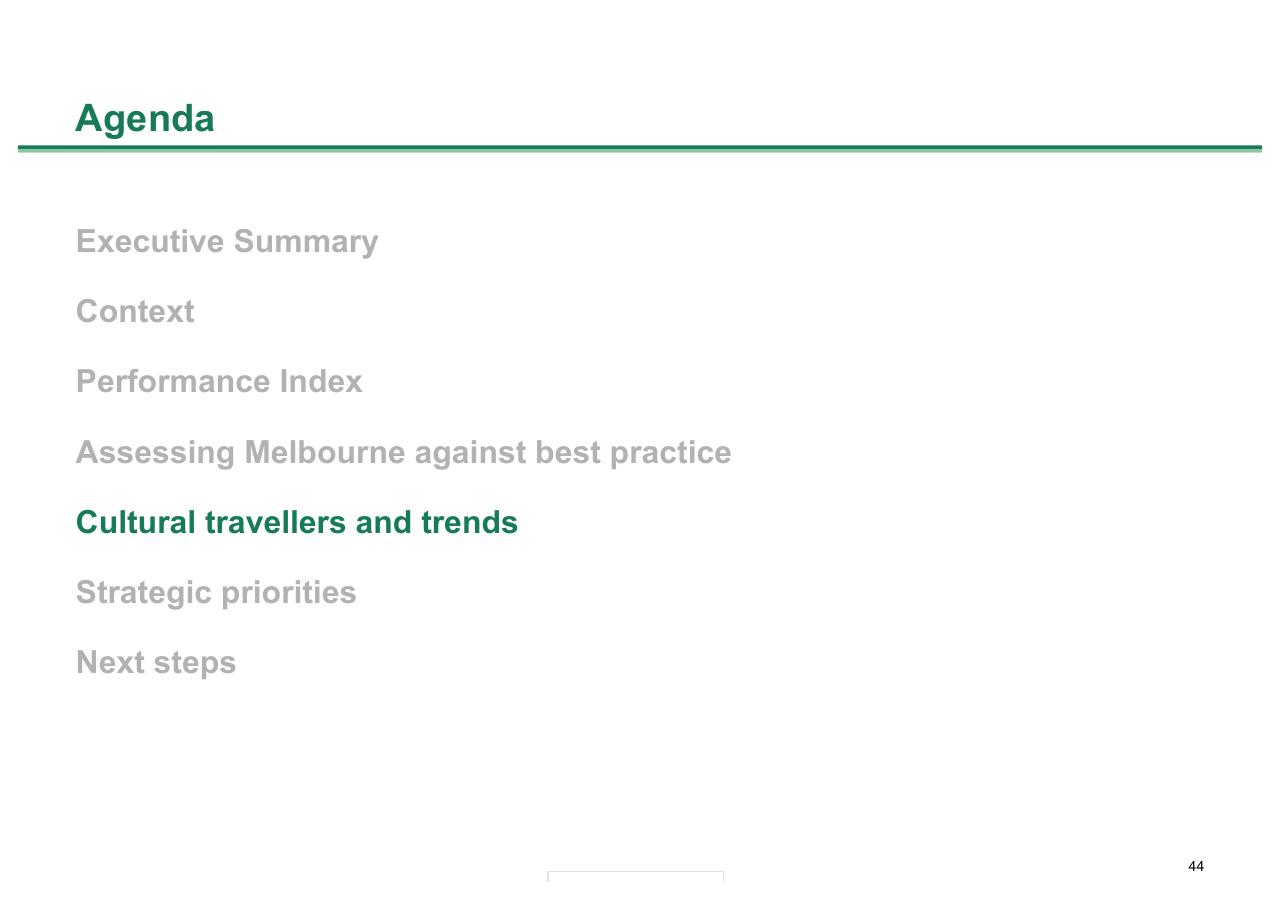 Agenda slide 44 from Melbourne As A Global Cultural Destination