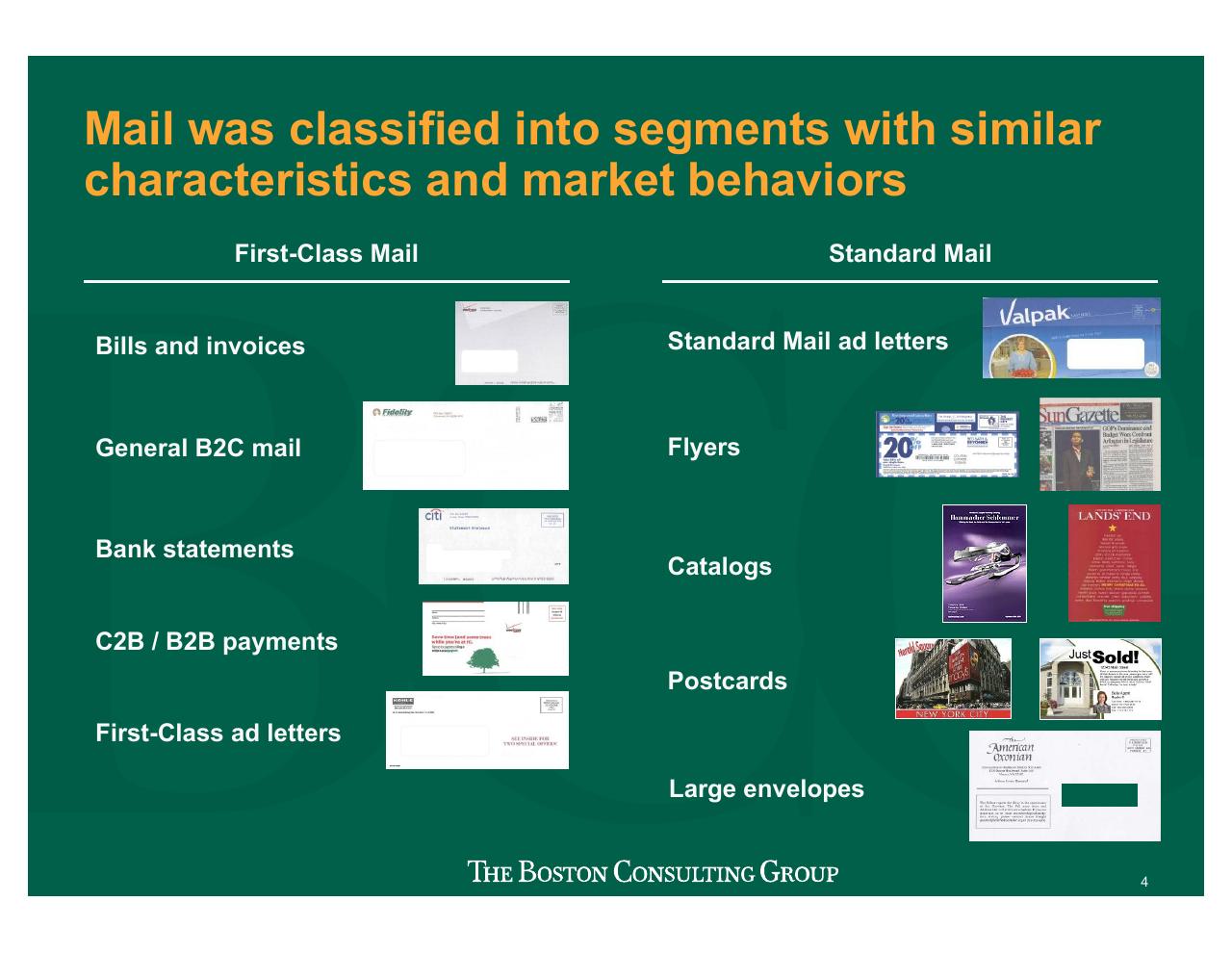 Comparison slide 5 from Projecting US Mail Volumes To 2020
