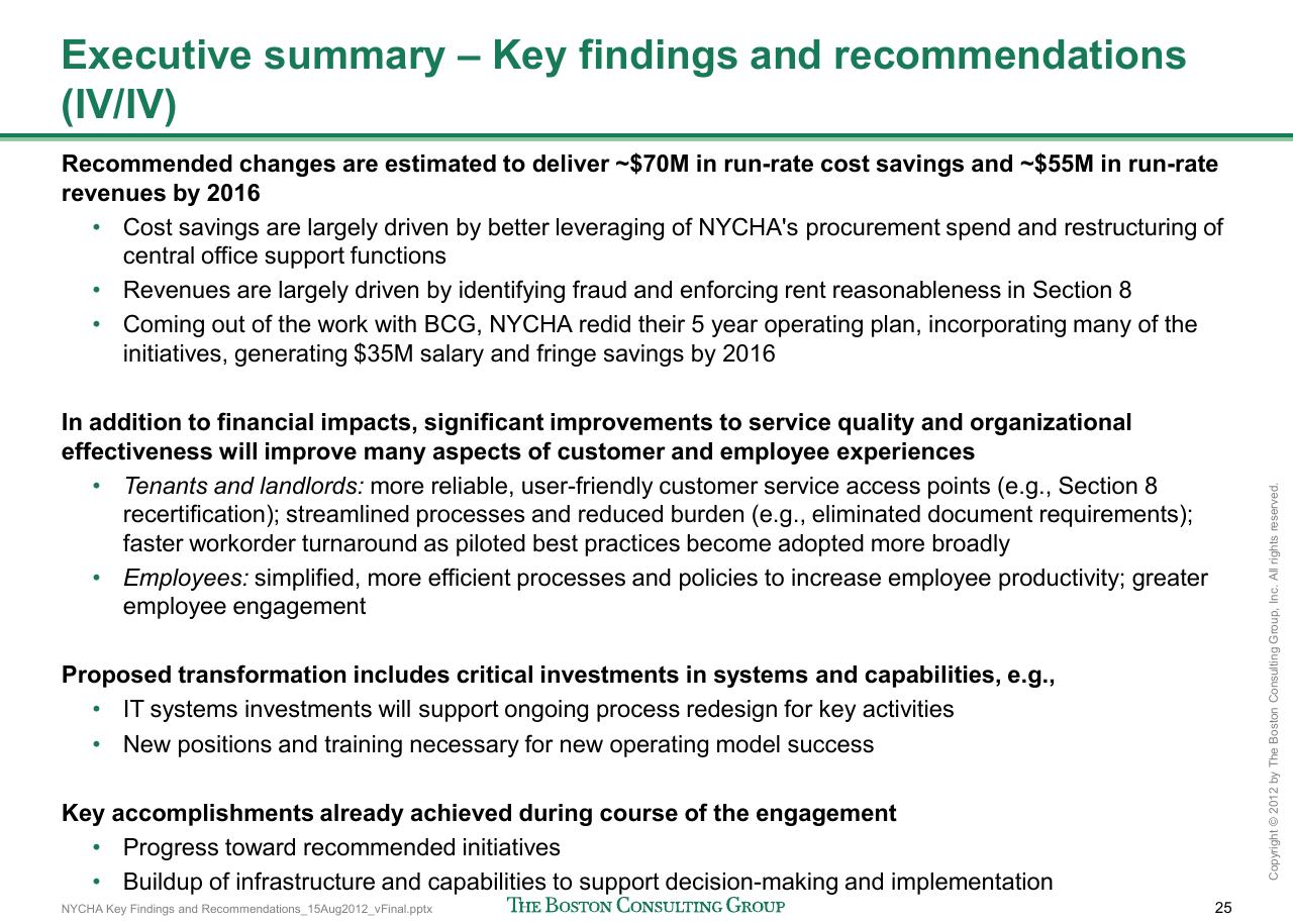 Text slide 26 from Reshaping Nycha Support Functions