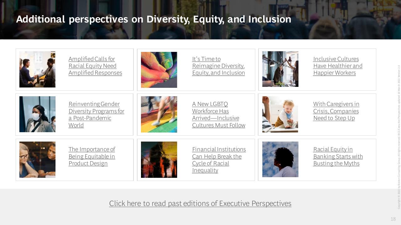 Dashboard slide 18 from Rethink Broaden Diversity Equity And Inclusion To Create A Competitive Advantage BCG