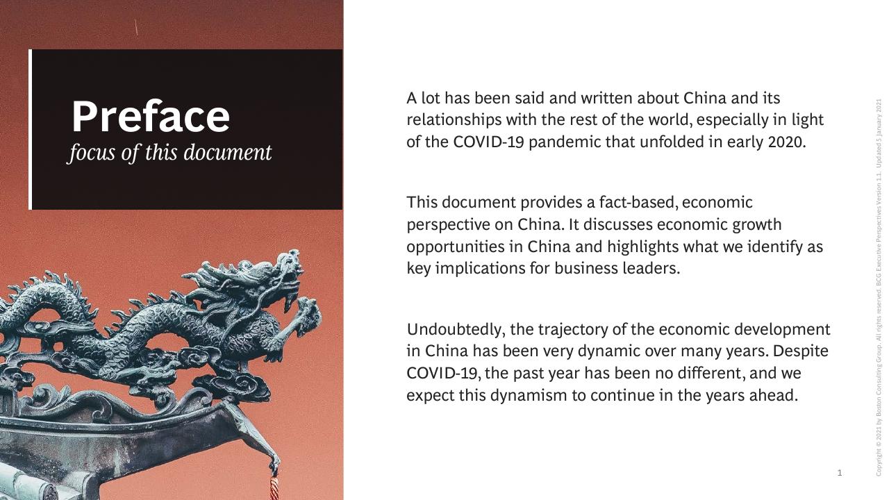 Section Divider slide 2 from The China Growth Opportunity BCG