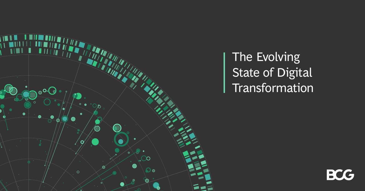 The Evolving State Of Digital Transformation BCG consulting deck cover