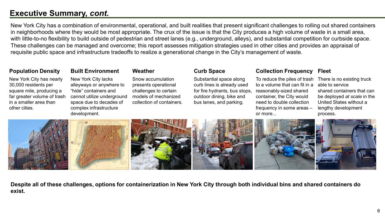 Dashboard slide 6 from The Future Of Trash Waste Containerization Models And Viability In New York City