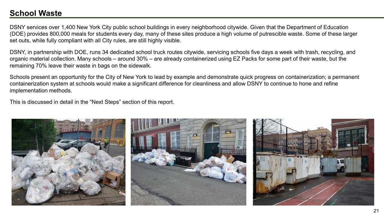 Text slide 21 from The Future Of Trash Waste Containerization Models And Viability In New York City