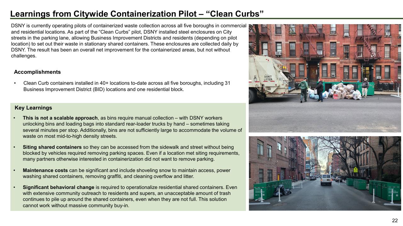 Text slide 22 from The Future Of Trash Waste Containerization Models And Viability In New York City