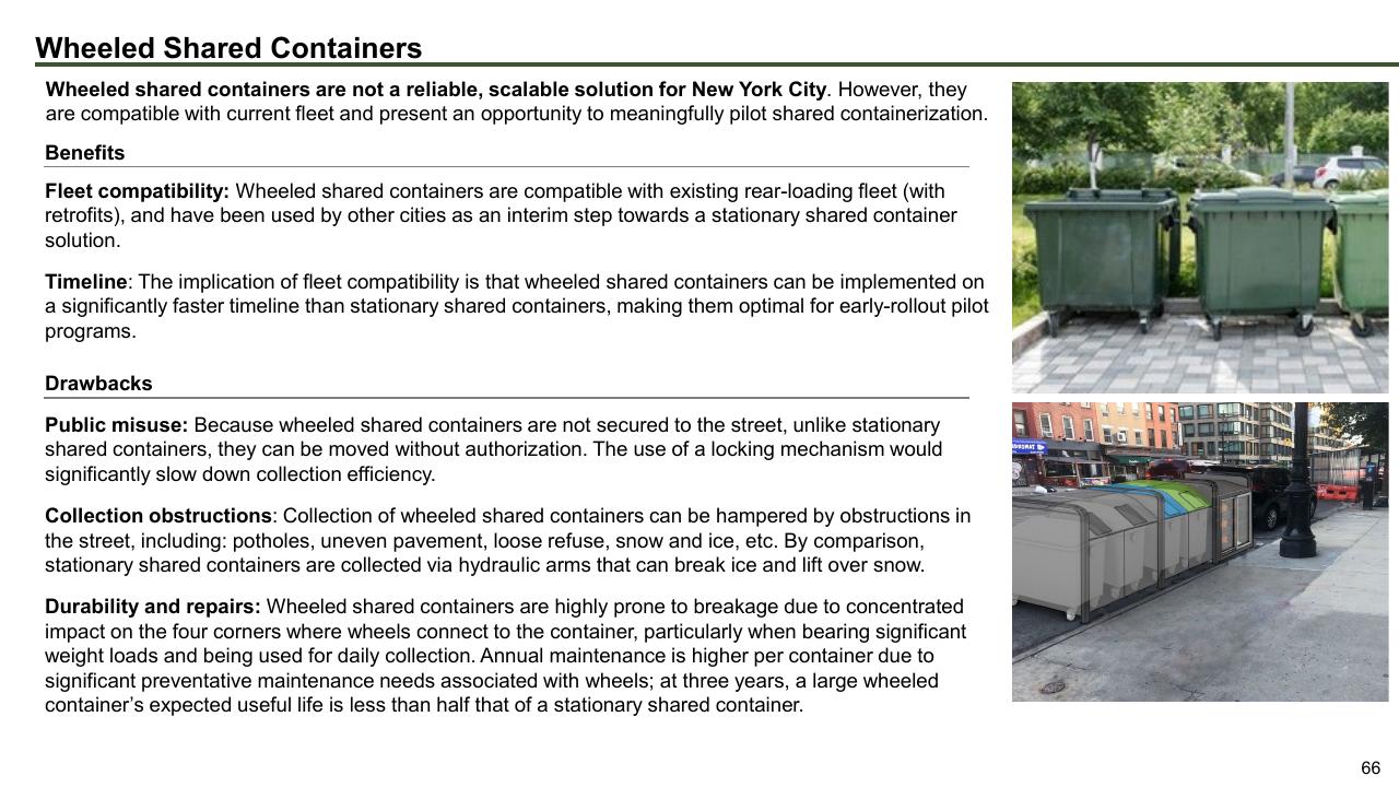 Text slide 66 from The Future Of Trash Waste Containerization Models And Viability In New York City