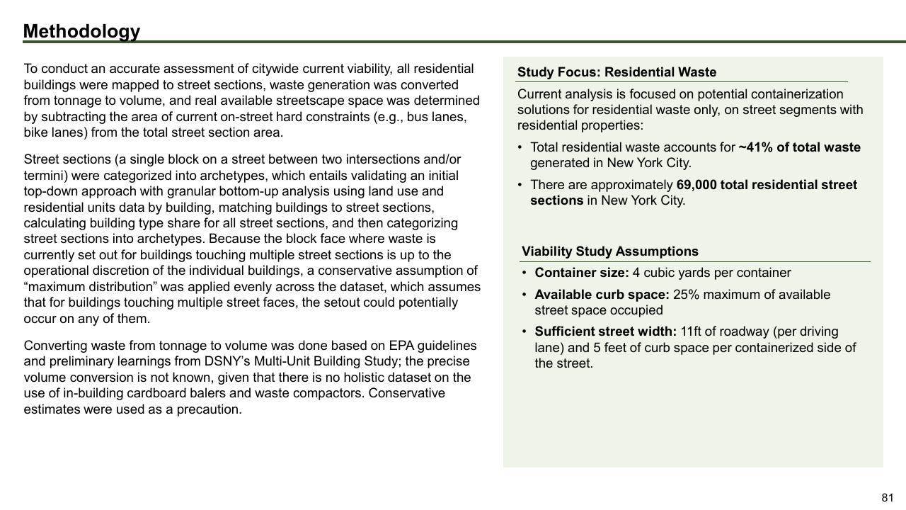 Text slide 81 from The Future Of Trash Waste Containerization Models And Viability In New York City