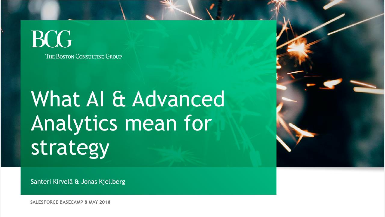 What AI Advanced Analytics Mean For Strategy consulting deck cover