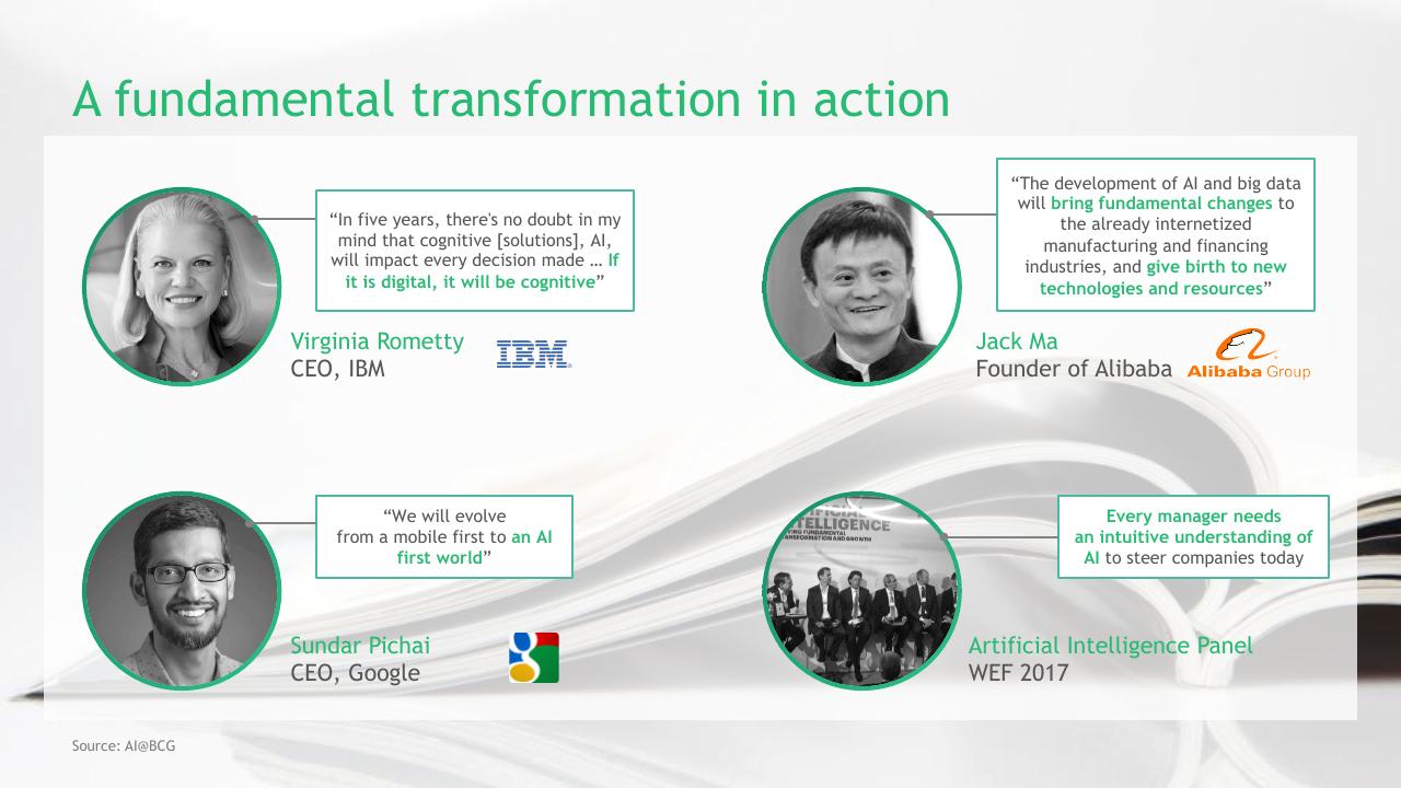 Quote slide 6 from What AI Advanced Analytics Mean For Strategy