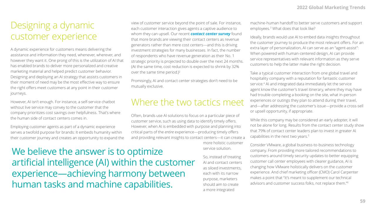 Text slide 59 from 2022 Global Marketing Trends Deloitte