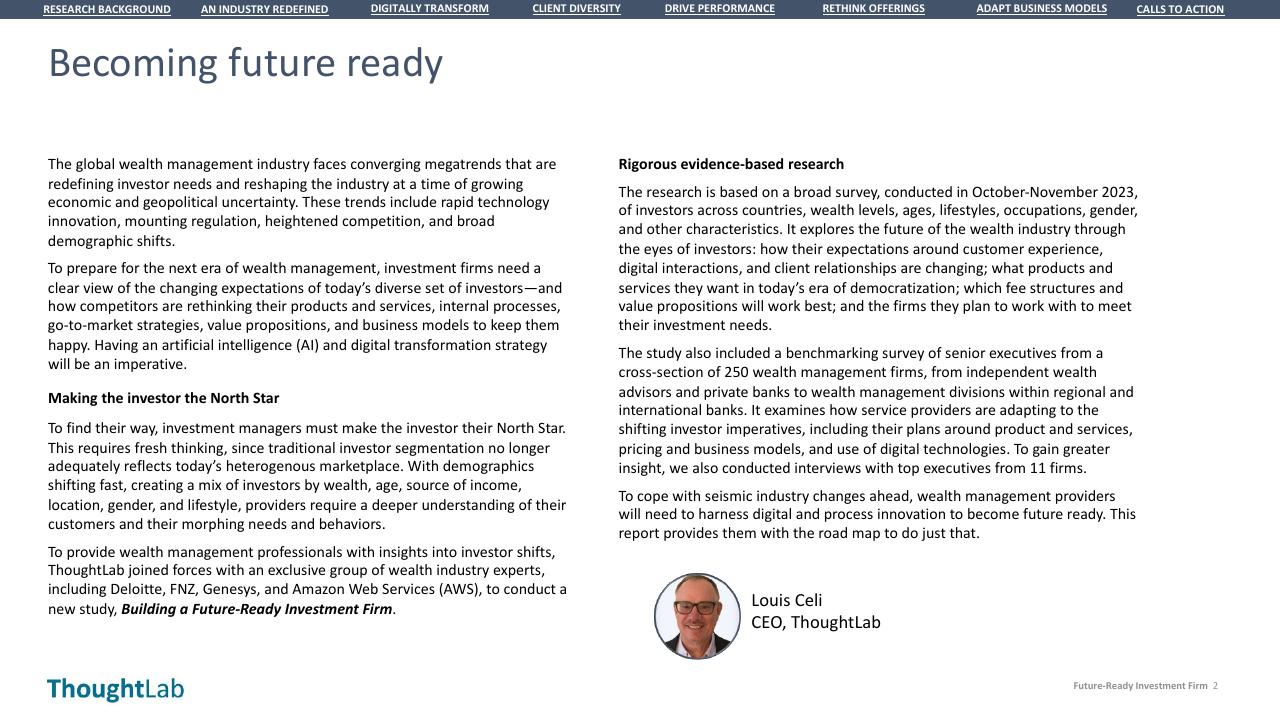 Text slide 2 from Building A Future Ready Investment Firm Deloitte