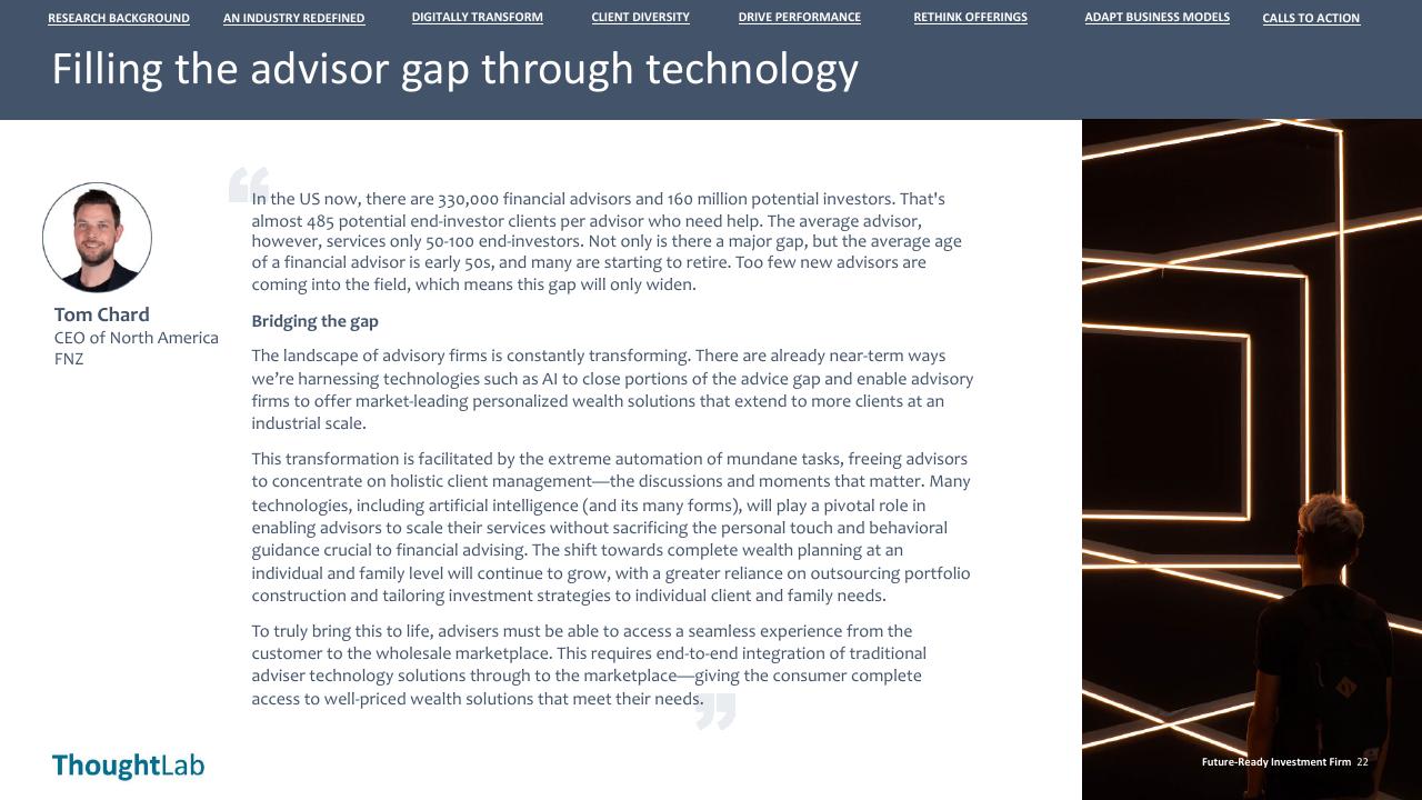 Quote slide 22 from Building A Future Ready Investment Firm Deloitte