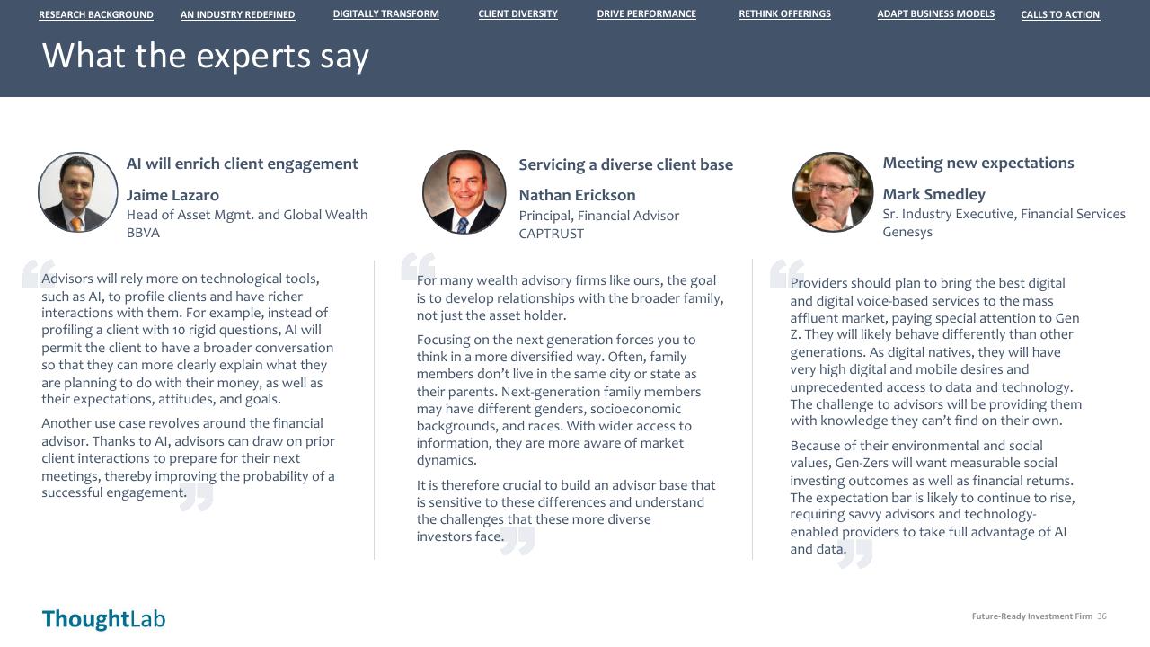 Comparison slide 36 from Building A Future Ready Investment Firm Deloitte