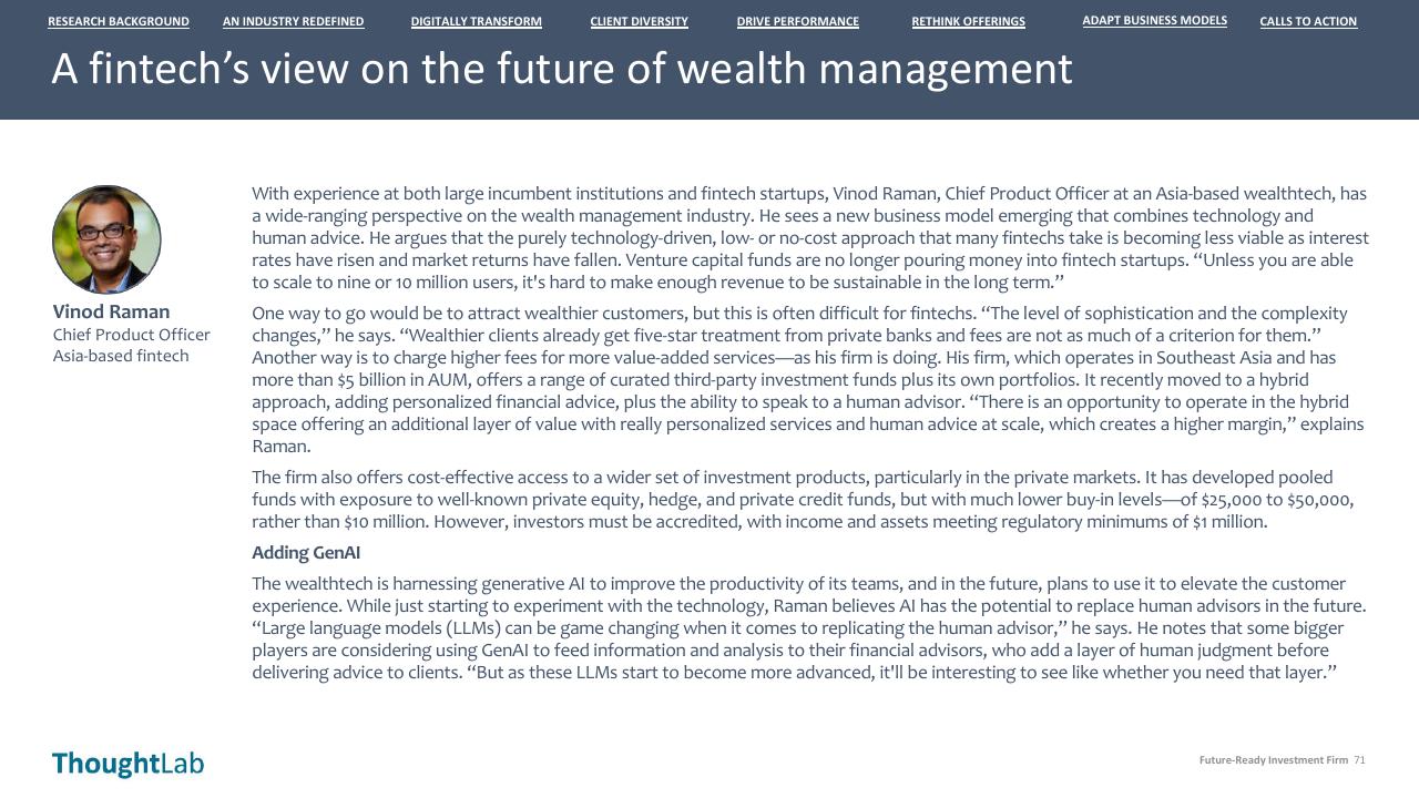 Text slide 71 from Building A Future Ready Investment Firm Deloitte