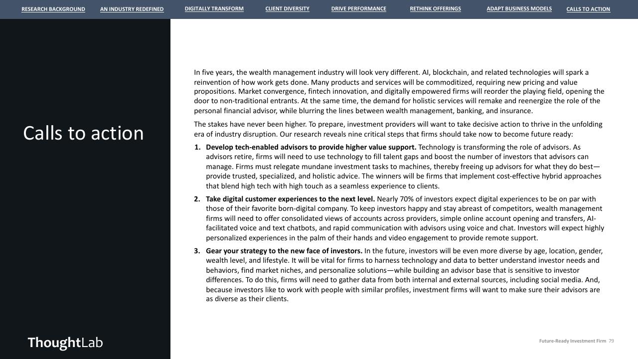 Text slide 79 from Building A Future Ready Investment Firm Deloitte