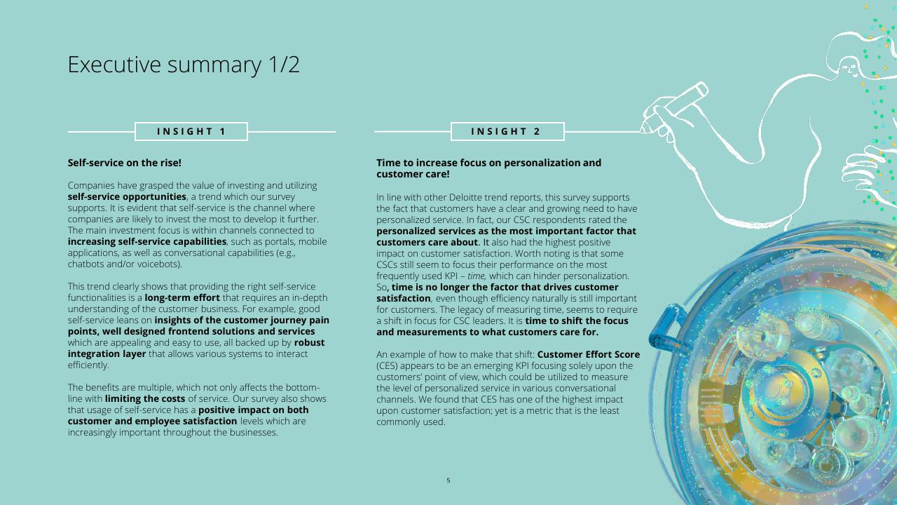 Comparison slide 5 from Customer Service Excellence 2022 Deloitte