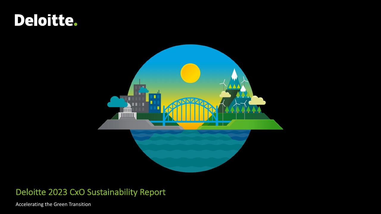 Deloitte 2023 Cxo Sustainability Report Deloitte consulting deck cover