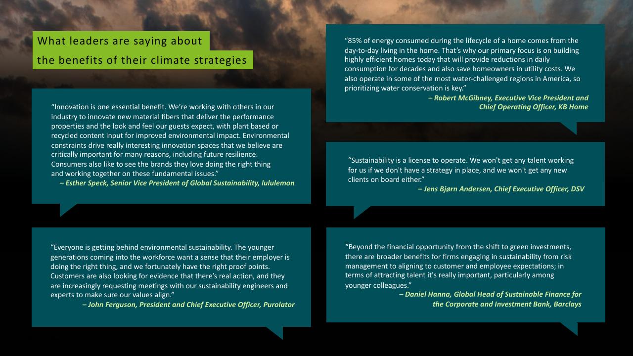 Quote slide 17 from Deloitte 2023 Cxo Sustainability Report Deloitte