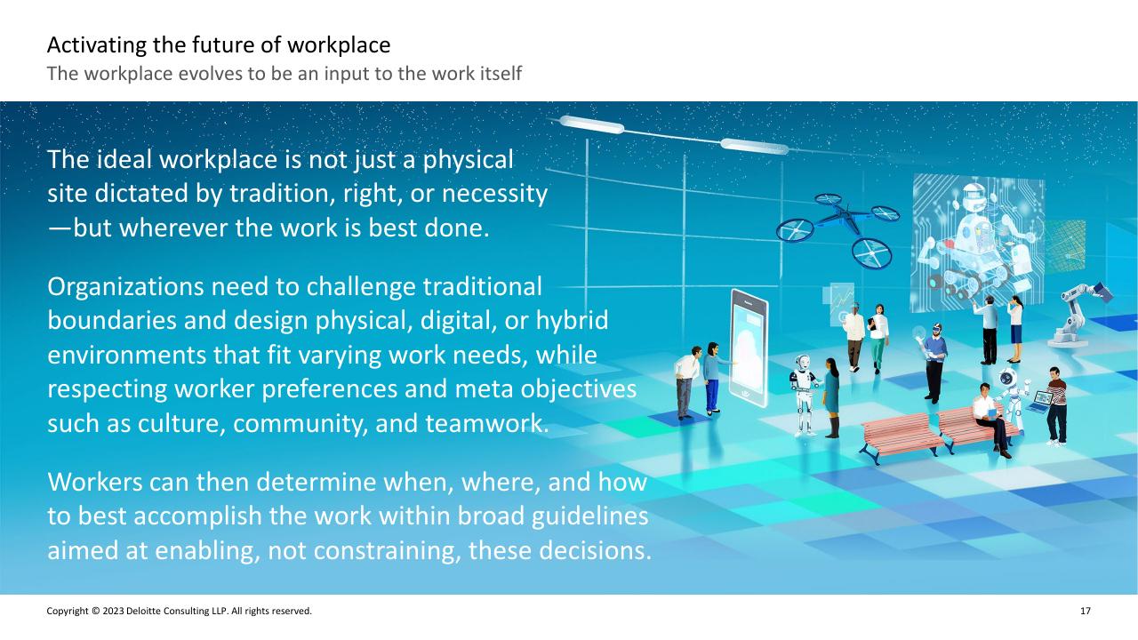 Text slide 16 from Deloitte 2023 Global Human Capital Trends Report_ New Fundamentals For A Boundaryless World Deloitte