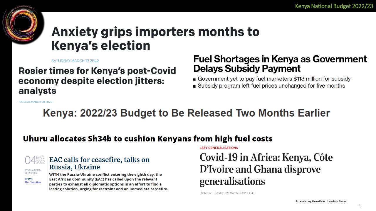 Text slide 4 from Deloitte Kenya Budget 2022_23 Webinar 