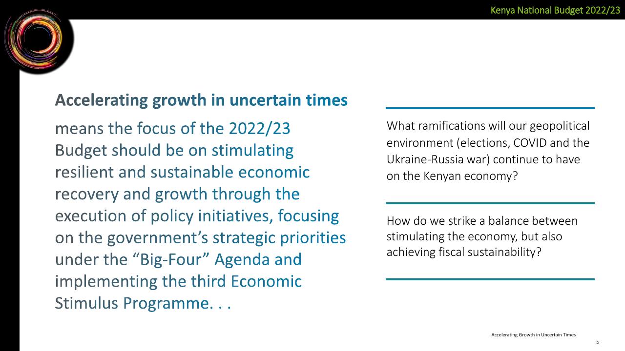 Text slide 5 from Deloitte Kenya Budget 2022_23 Webinar 
