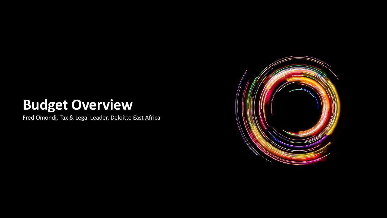 Cover slide 28 from Deloitte Kenya Budget 2022_23 Webinar 